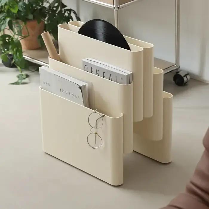 Bibliothèque nordique créative pour la maison, étagère à magazines au sol médiéval, accessoires Phot