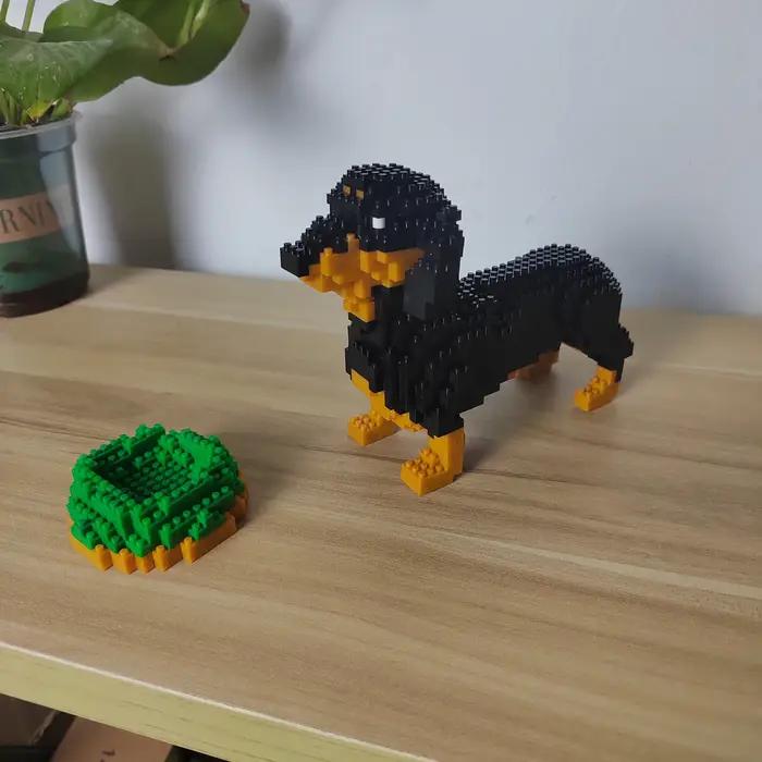 Jouet de bloc de construction pour chien mini teckel ultra mignon : cadeau préféré
