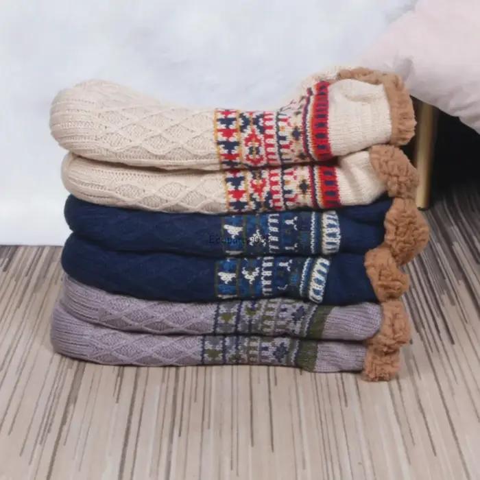 Chaussettes chaudes d'intérieur pour chasse - Pantoufles douces anti-dérapantes Hommes Femmes Hiver