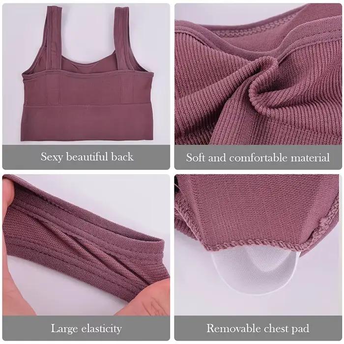 Soutien-gorge de sport respirant pour femme, haut de fitness anti-transpiration, soutien-gorge de yoga sans couture, haut court antichoc, soutien-gorge push-up, haut d'entraînement de gym