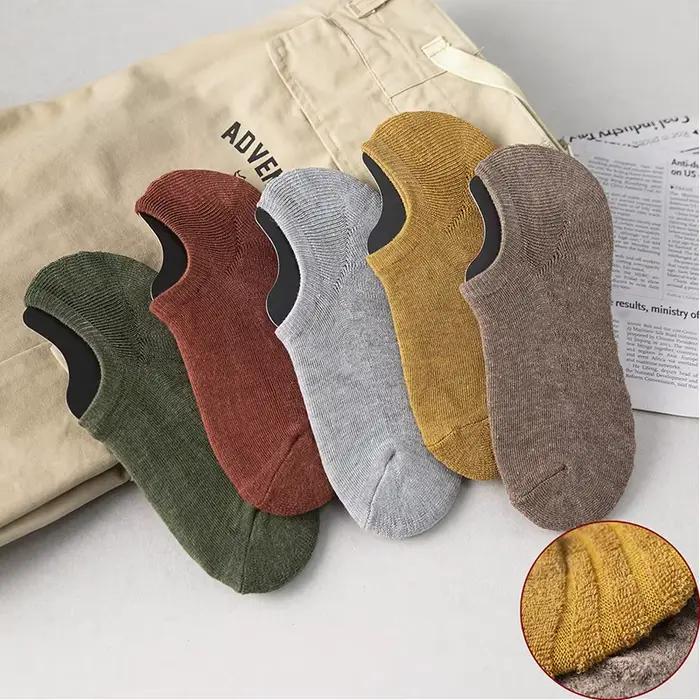 Chaussettes homme courtes 5 paires coton qualité supérieure débardeur casual été automne 2024 antidérapantes