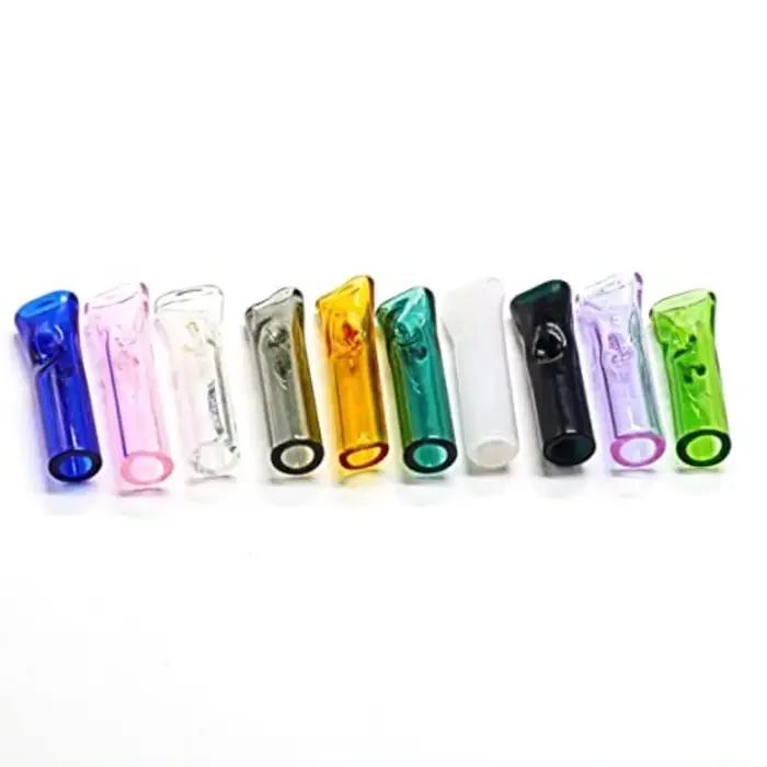 4/6 pièces Porte-cigarette portable, pipe à tabac réutilisable, embout buccal rond en verre, filtre à cigarettes à rouler
