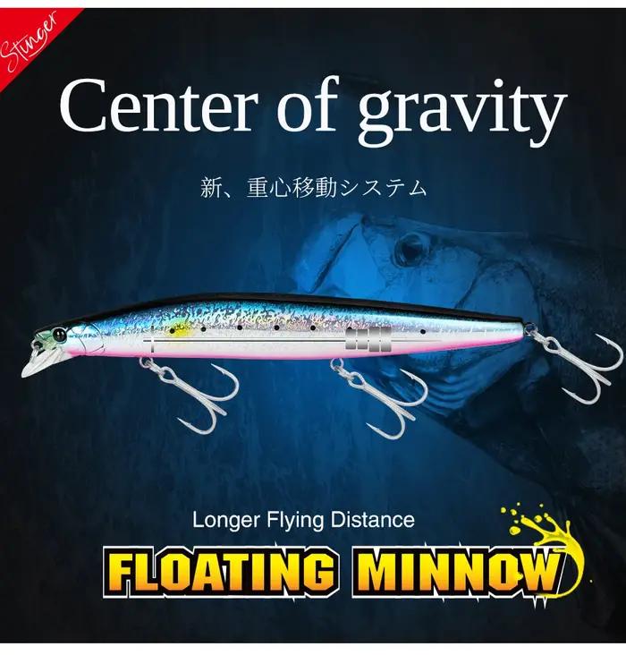TSURINOYA 140F Ultra-long coulée flottant vairon STINGER 140mm 24g artificiel grand appât dur poids