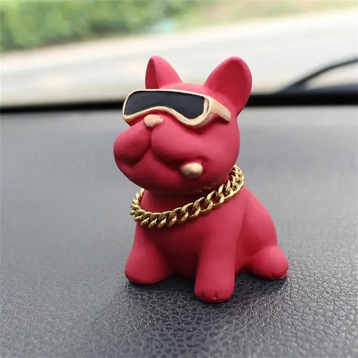 Ornements de voiture bouledogue résistants à l'usure