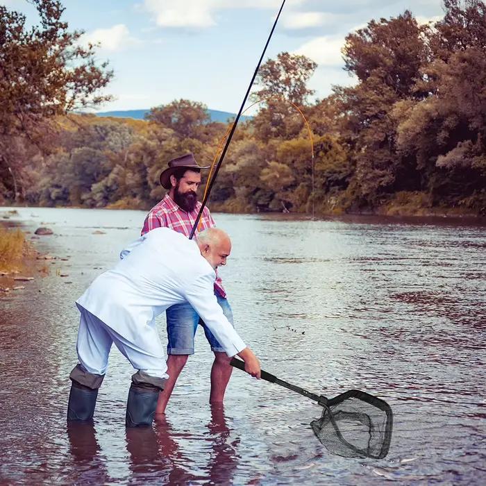 Filet de pêche flottant monofilament avec conception anti-accroc et grande maille pour eau douce et salée occasions de pêche en mer rivière lac ou kayak