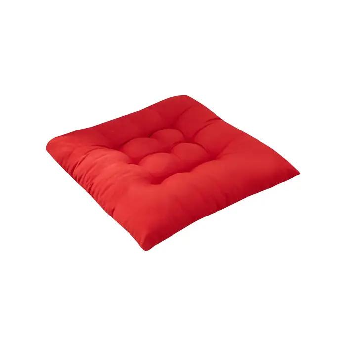 Coussin de Chaise en Polymères Carrés en Coton Doux et Rembourré