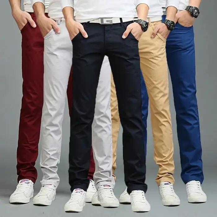 Jeans stretch confortable homme printemps automne - Pantalon droit élastique business décontracté