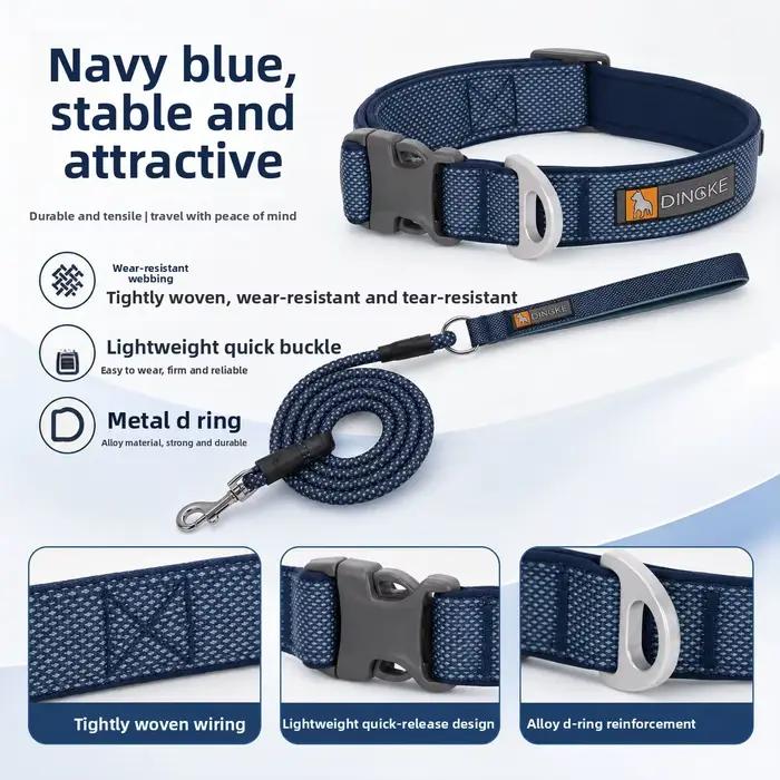 Nouveau collier pour chien, anneau de cou pour animaux de compagnie, pour chiens de taille moyenne et grande, anti-explosion, réglable, en nylon confortable