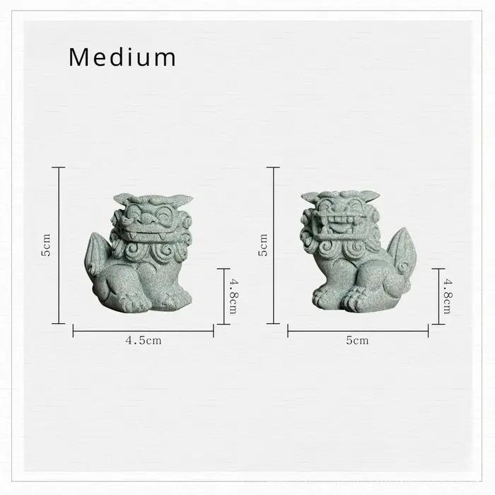 Paire de Statues Panoramiques de Chien Feng Shui Foo
