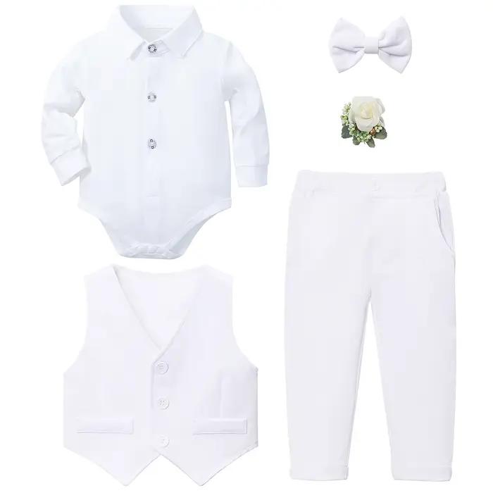 Tenue de baptême pour bébé garçon, ensemble de costume de baptême pour première église de pâques, vê