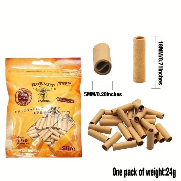 150 pièces/sac 5/6mm pointes naturelles non raffinées filtres à cigarettes faits à la main pré roule