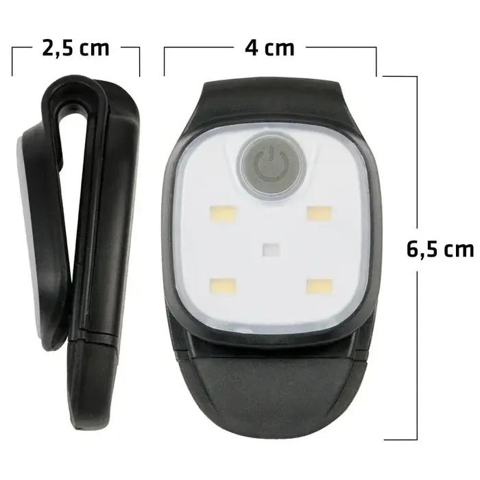 Lampe de poche à Clip LED, 4 Modes d'éclairage, Portable, Rechargeable par USB, feux d'avertissement de sécurité pour la marche nocturne et la pêche