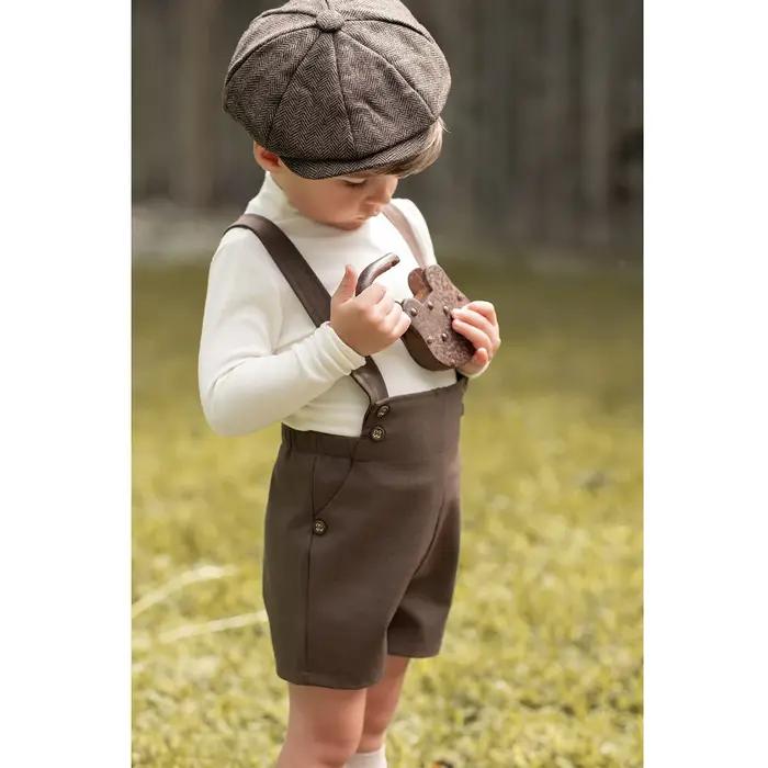 Collection AP Chestnut pour marron, broderie exquise, mode frères sœurs, tenues assorties pour la famille