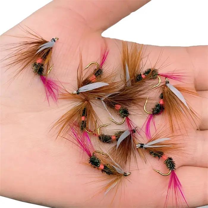 3 pièces réaliste nymphe Scud mouche pour la pêche à la truite artificielle insecte appât leurre sim