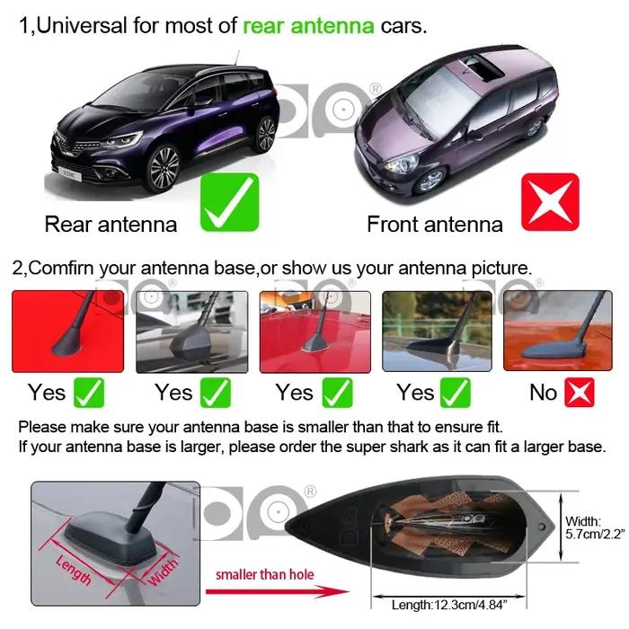 Antenne voiture aileron requin universelle 5D - Signal FM AM renforcé peinture piano pour Toyota Yaris Vios Avensis