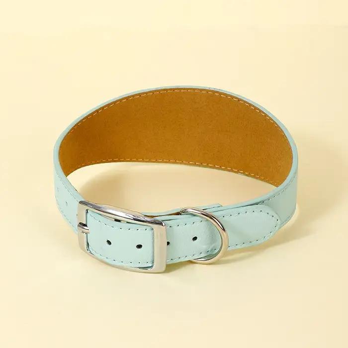 Collier lévrier italien/Whippet, large et doux, laisse pour animaux de compagnie, support rembourré, uni