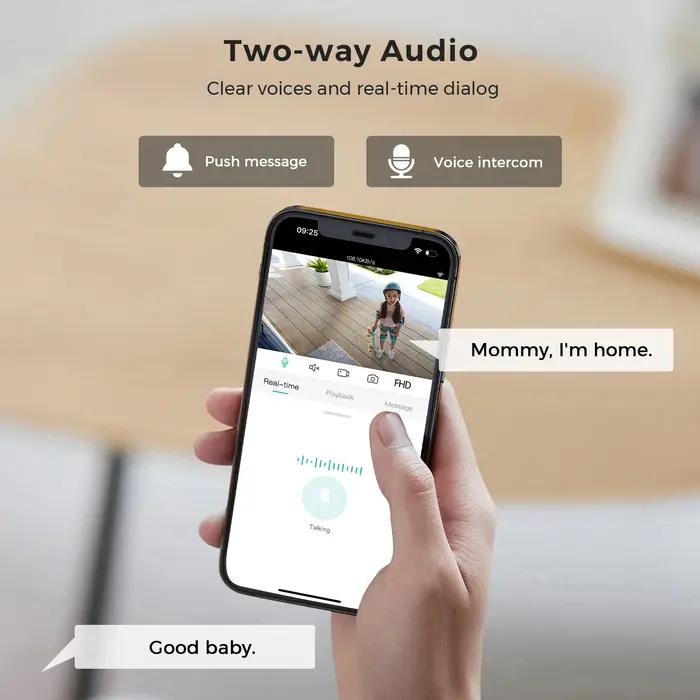 Caméra IP WiFi PTZ iCSee 4MP 2K surveillance extérieure détection IA suivi automatique vision nocturne