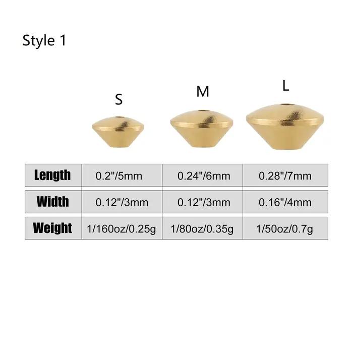 20/50pcs laiton pêche Spinner perle leurre faisant eau douce doré plate-forme Spinnerbait en ligne S