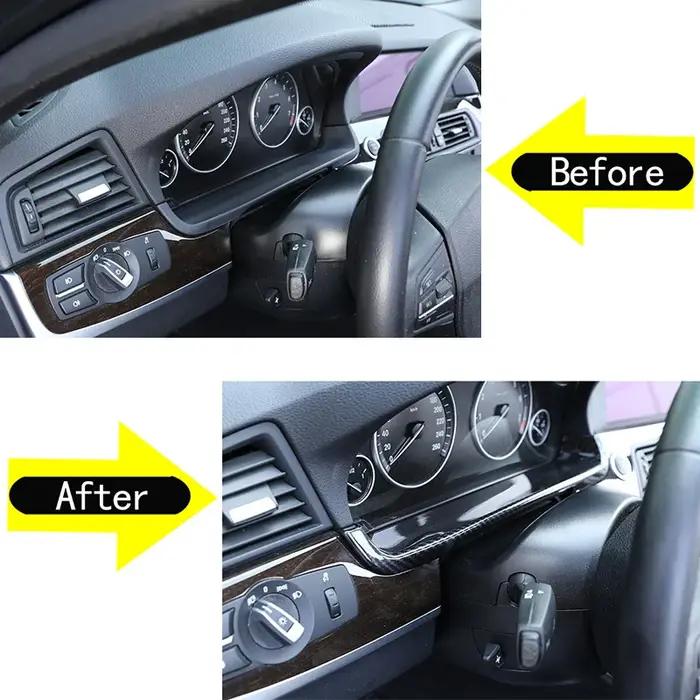 LHD RHD pour BMW série 5 F10 2011 – 2017 ABS fibre de carbone affichage de tableau de bord de voitur