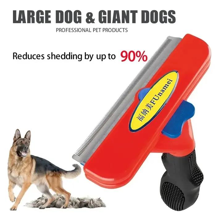 Grand peigne d'épilation pour chien et chat peigne de toilettage pour animaux de compagnie pour chiens aux poils longs et courts et chats pour le toilettage et le massage