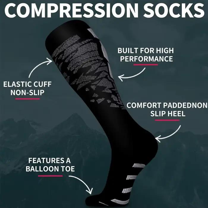 Chaussettes de compression sport soutien mollet - Circulation sanguine running chasse soins
