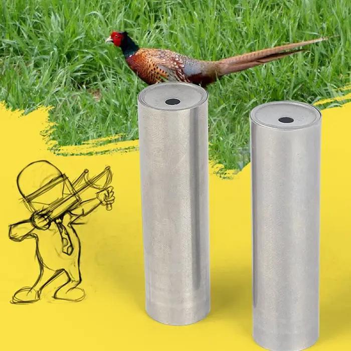 Sifflet chasse faisan en acier - appel oiseaux robuste pour chasseurs de petit gibier à plumes