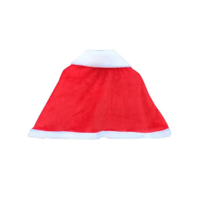 Costume de Noël pour filles, ensemble en velours avec cape, chapeau de Noël, tenue festive et élégante pour les fêtes et les occasions spéciales