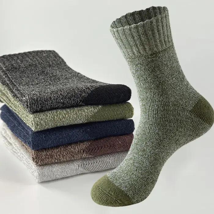 5 paires chaussettes chasse laine mérinos - Randonnée hivernale confort thermique