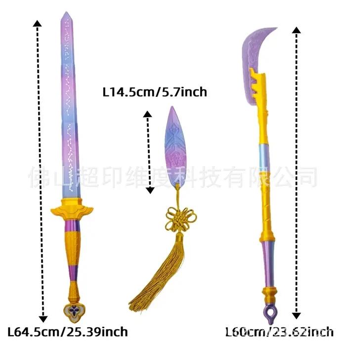 Couteau de chasseur en plastique gris clair pour cosplay et costumes de carnaval trois pièces pour événements de jeu de rôle et anniversaires
