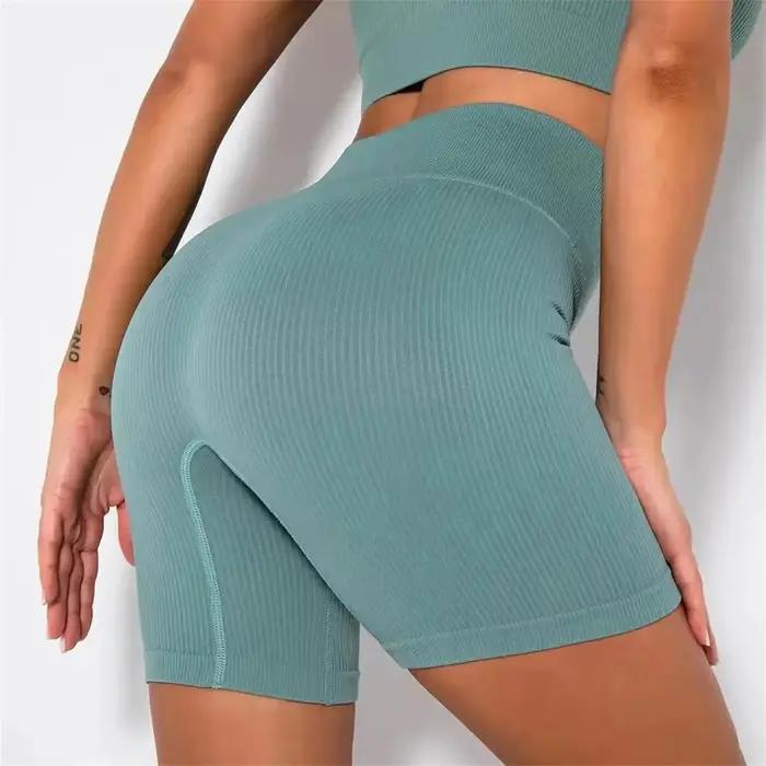 Short de sport taille haute sans couture pour femmes leggings de yoga en nylon et élasthanne pour diverses activités sportives et fitness