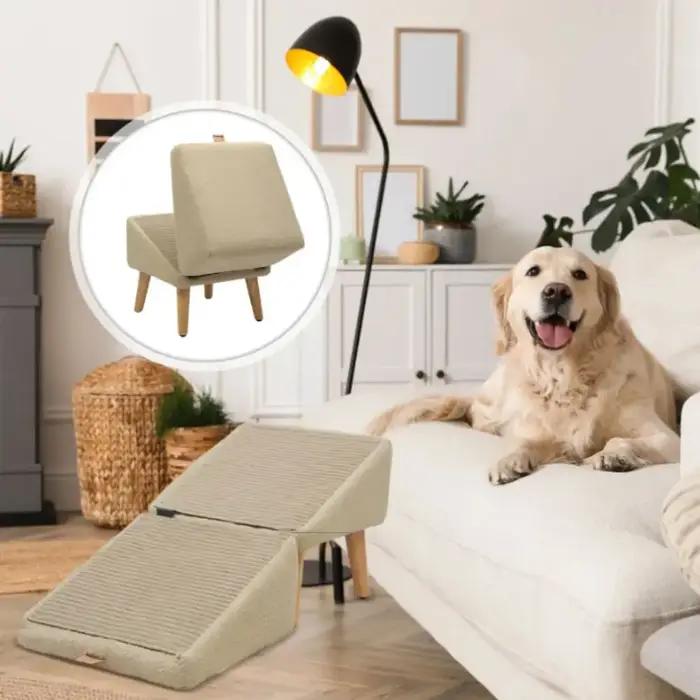 Rampe pliable multifonctionnelle antidérapante pour chiens et chats, utilisable comme repose-pieds pour véhicule