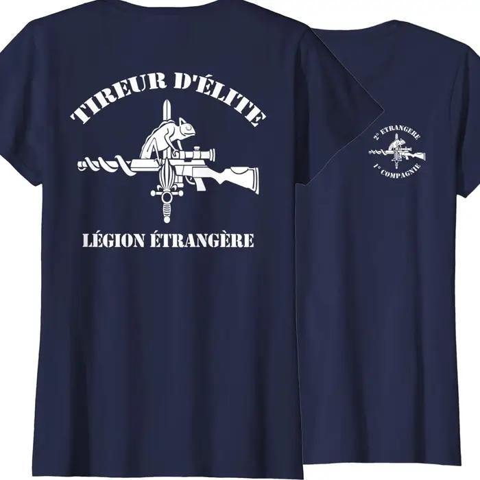 T-shirt de sniper des forces spéciales de la légion étrangère française Été Coton À Manches Courtes O-cou Hommes