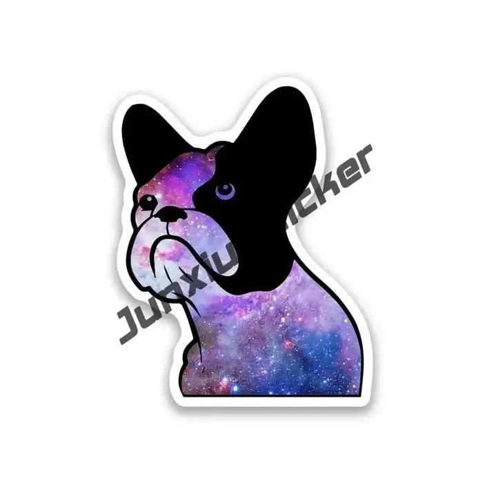Dessin animé bouledogue français chien de compagnie vinyle décalque animaux autocollants j'aime mon