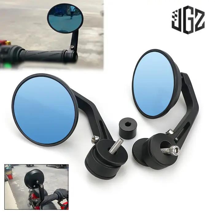 Rétroviseurs ronds d'extrémité de barre de guidon de moto, verre bleu pour Vespa GTS Sprint primera