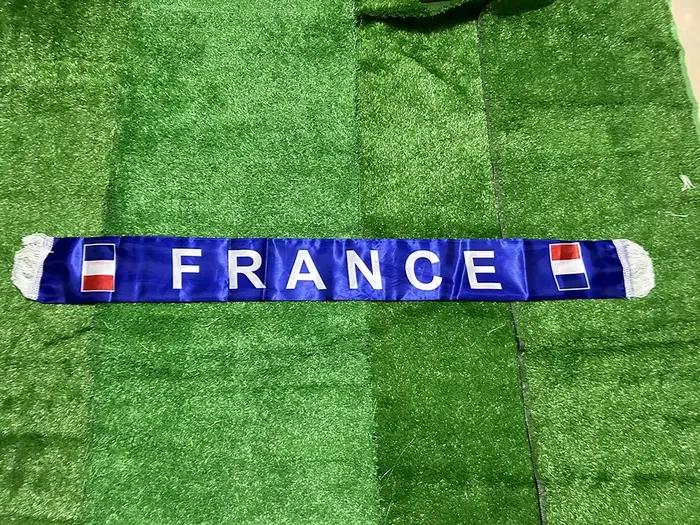SKY DRAPEAU France écharpe 14*130 cm double imprimé drapeau de France écharpe équipe de football éch