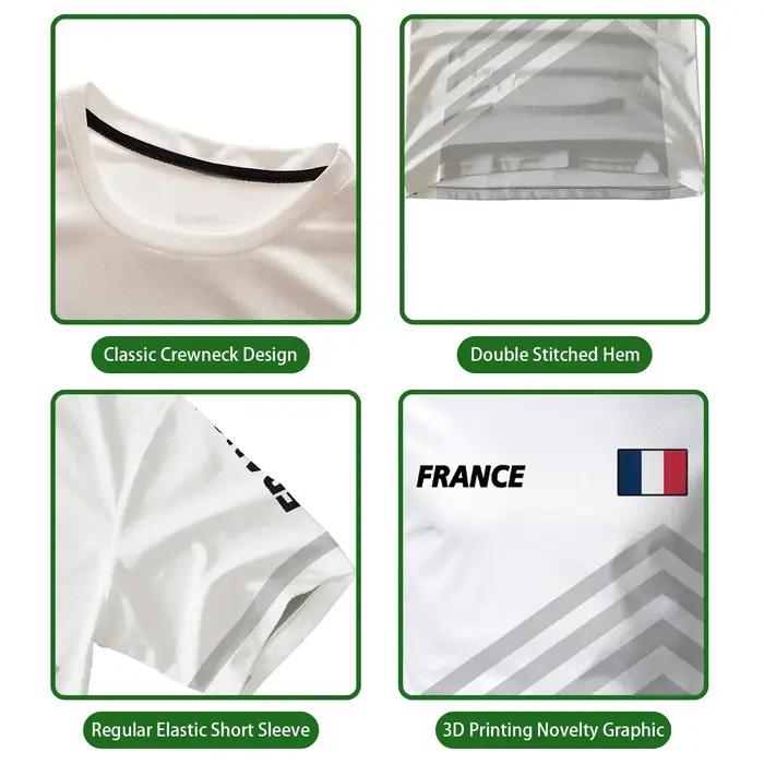 T-shirt imprimé 3D drapeau français
