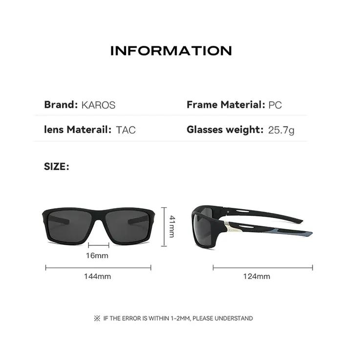 KAROS Sports Polarized Sunglasses Unisex with UV400 Filter Perfect for Fishing Camping Water Sports