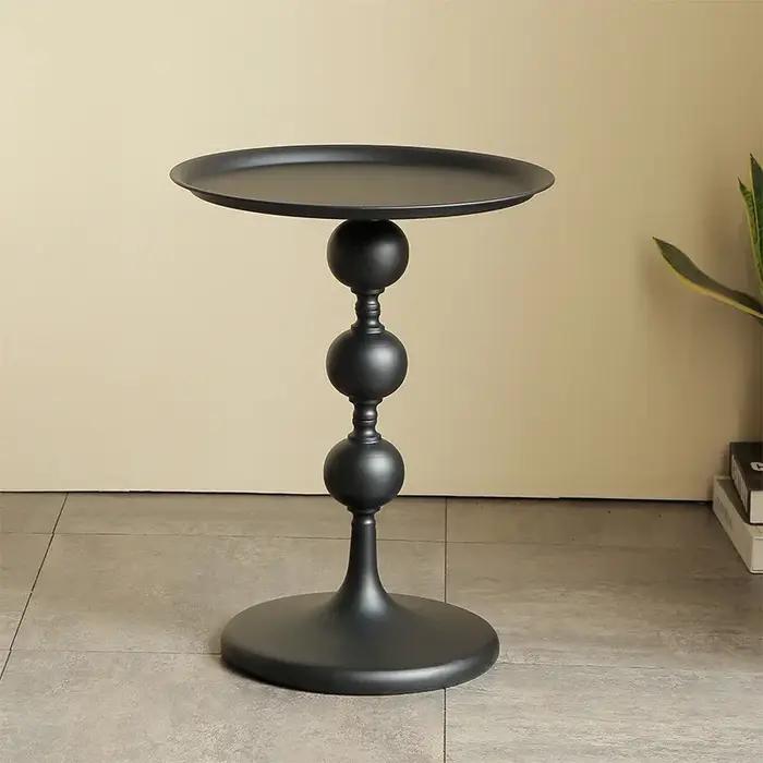 Petite Table Basse Ronde Nordique Moderne en Fer Pour Salon Chambre à Coucher Bureau Occasions Spéciales
