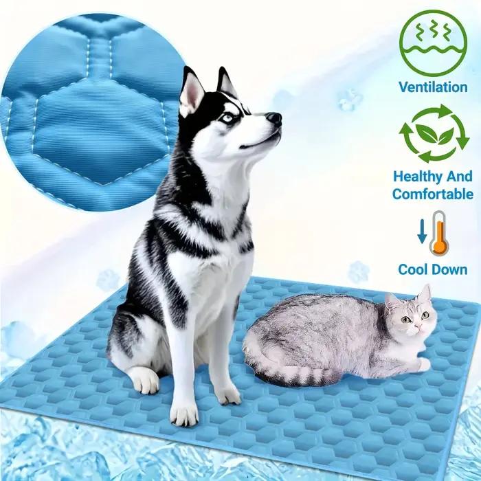 Tapis rafraîchissant en élasthanne pour chiens et chats, tapis de couchage respirant et élégant pour canapé et déplacement été