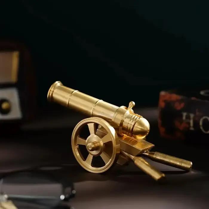 Mini Canon Napoléon en acier inoxydable élégant pour la décoration intérieure et collection d'objets militaires pour Noël