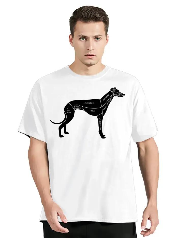 T-shirt unisexe à col rond Greyhound Dog