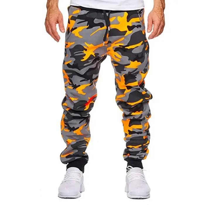 Pantalon de sport camouflage 2025 taille réglable pour running et fitness en grande taille