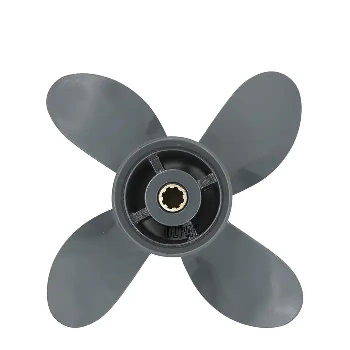 Hélice 4 pales 9 1/4X10 pour hors-bord Honda et Yamaha BF8D BF9.9D BF9.9 BF15A BF15D BF20 8 cannelur