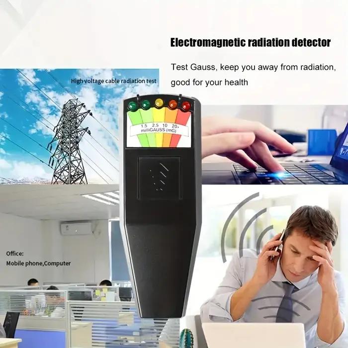 Détecteur de champ magnétique EMF portable à 5 LED, testeur d'équipement paranormal, compteur profes