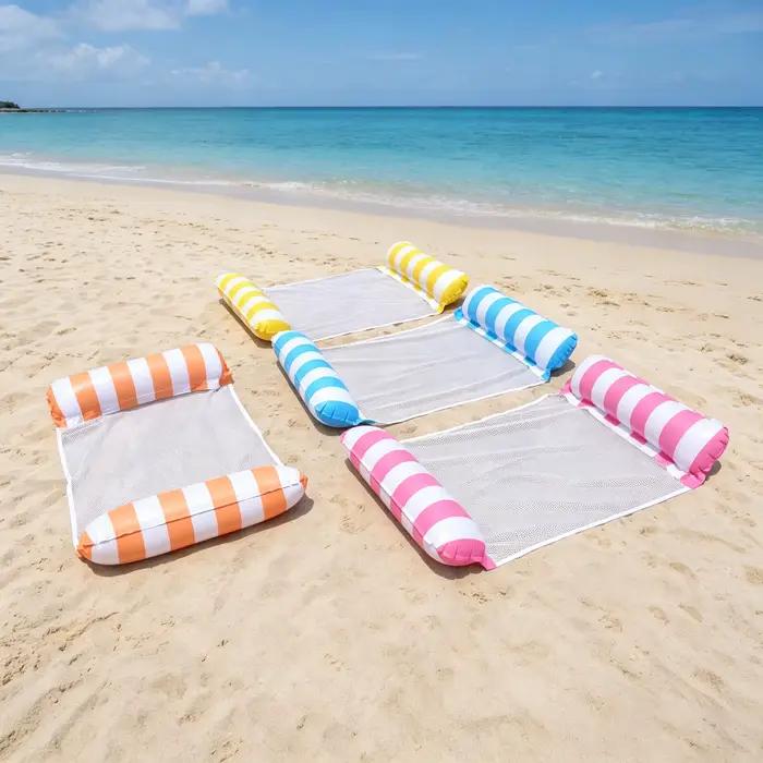 Flotteurs de hamac de piscine sable chaise longue hamac dérive gonflables multicolores pour détente ludique piscine été fantaisie