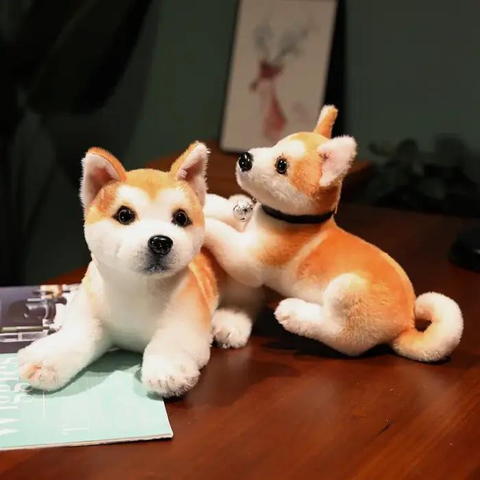 Jouet en peluche chien Akita doux simulation animal oreiller cadeau enfant noël saint valentin kawaii unique