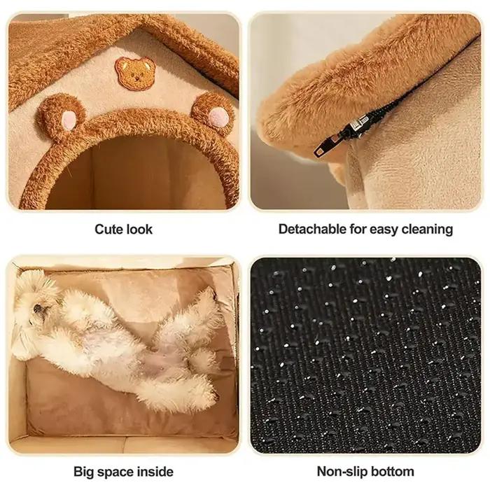 Maison d'hiver chaude et épaisse pour chat et chien
