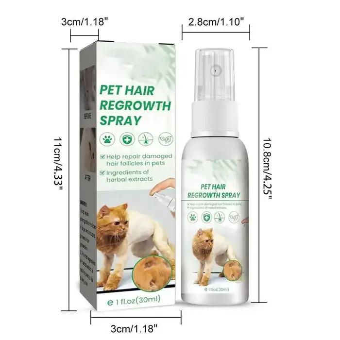 Spray réconfortant et apaisant pour la repousse des poils d'animaux