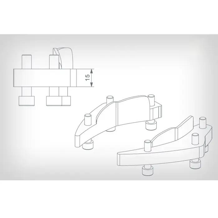 Rehausseurs de guidon de moto en alliage d'aluminium, adaptateurs de hauteur de 18mm pour BMW K1600G