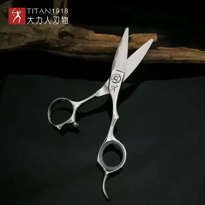 Ciseaux de coiffure professionnels TITAN Japan Original, ensemble de ciseaux de barbier professionne